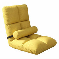 Pillow Padded Floor Lounge Chair High Backrest Adjustable Floor Chair Quilted Home Furniture Cushioned