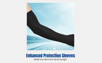 UV Protection Arm Sleeves, Ice Silk, Sunblock, Extended Thumb Hole, Cycling, Sports, Unisex, Spandex