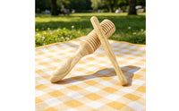 Ribbed Wooden Frog Croaker Natural Light Wood Frog Guiro Percussion Instrument Includes Striker