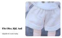 OB11 Doll Shorts Cute Design BJD jean cloth Shorts Wear 1/12 Scale Doll Pants for Hobbyists, Display