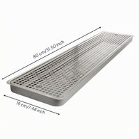 Beer Drips Tray Perforated Grid Stainless Steel Drips Tray Silver Metal Finish   Equipment