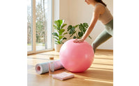 Frosted Fitness Ball with Inflation Needle Portable Fitness Ball Easy to Inflate Stable for Home Workouts