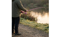 Straight Handle Pink Fishing Rod Guide Rings Carbon Fiber Fishing Rod Black Grip Outdoor Gear Easy to Use