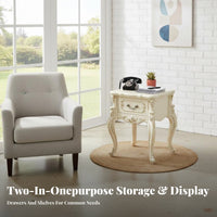 Two-Shelf Square Stand European design End Table Space-Saving adaptable Use for Homeowners, Decorators, Bedroom, Entryway