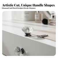 Easy Installation Acrylic Drawer Knob Long-Lasting Round Decorative Handle Includes Mounting Screws