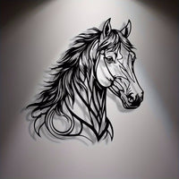 Horse Head Wall Decor Thin Iron Horse Decor Head Decor Long-Lasting Metal