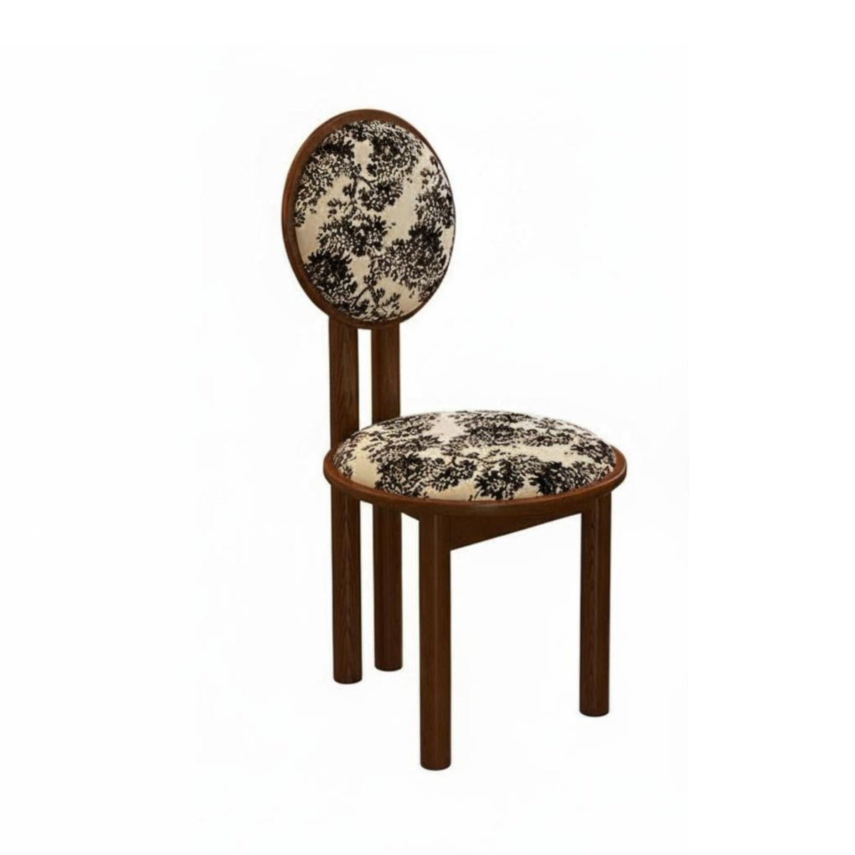 French Retro visual appeal Cow backrest curve supportrest Chair mid-centuryera Modern vintage aesthetic accent Seat Creative Design Indoor Seating cushioned Cushioning for Interior Designers, Restaurant Owners, Homeowners, Dining Room, Kitchen, Bedroom
