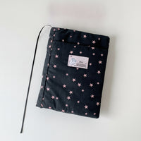 Patterned Cloth Book Sleeve Portable Book Cover with Bookmark Lightweight Soft for Readers, Students