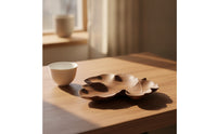 Maple Leaf Tray Hand-Crafted Decorative Leaf Tray Walnut for Hosts, Homeowners, Tabletop Decor, Tea Service