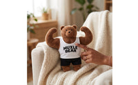 Soft Toy Bear Keychain Humorous Bear Keychain with Crab Clasp Key Loop Cute Fuzzy for Gym Goers, Backpacks, Handbags