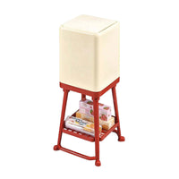 Square Kitchen Bin with Shelf Compact Elevated Trash Bin Multipurpose Wastebasket Enclosed for Apartment