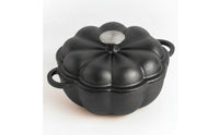 Pumpkin Roaster Cast Iron Roasting Pan with Lid Rustic Covered Roaster Pan for Oven, Kitchen