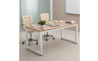 Home Office Desk White Frame Computer Desk Modern for Bedroom