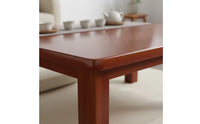 Sturdy Build Solid Wood Coffee Table Spacious Tabletop Modern Tea Table Hand-Finished Home Decor Piece Rustic Charm for Balcony, Small Apartment