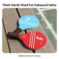 Shuttlecock Paddle Game Sturdy Wood Construction Banyupai Paddle Set Wooden Paddleball Set Thickened Paddles for Adults