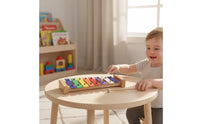 8 Note Glockenspiel Percussion Instrument Colorful Metal Key Glockenspiel Color Coded Keys Hand Knock Piano for Children, Young Children, Kindergarten