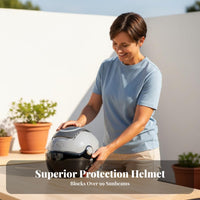 Helmet 3C Certified Motorcycle Half Helmet with Visor Four-Season Guarding Headwear for Women, Commuters, Summer Riding