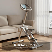 Stable Triangular Structure Foldable Stair Stepper Machine Low Effect Foldable Climbing Machine Anti-Slip Pedals Aerobic Climbing Stepper Heavy-Duty Frame