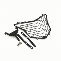 Mesh-Style Headlight Guard with Mounting Brackets Black Motorcycle Headlight Guard Metal Bolt-on for Adventure Riders