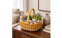 Multipurpose Woven Hand Basket Multiuse Fruit Basket Portable Household Storage Handmade for Kitchen, Gift Display, Tabletop