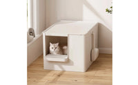 Convertible Cat Litter Box with Scoop Large Litter Box with Lid Front-Entry Pet Supplies Anti-Splashing for Home