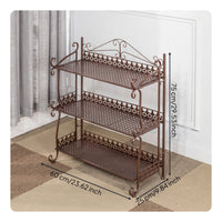 Installation-No-Assembly Foldable Shoe Rack Large Capacity 3-Tier Shoe Rack Space-Saving Multi-Tier Metal Storage Shelf Easy to Clean for Renters, Students, Entryway, Dorm Room, Closet, Balcony