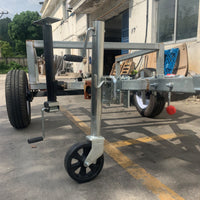 Side-Wind Crank Hauling Vehicle Trailer Support Wheel Wheel Metal Construction Caravan Trailer Support Wheel Wheel Steel Swivel Hauling Vehicle Support Stand Mounting Hardware