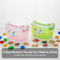 Portable Storage Case Transparent Design Handled Storage Case clear frame