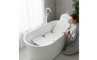 Bathtub Cushion with Headrest Anti-Slip Bathtub Mattress with Suction Cups for Adults, Home Spa
