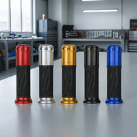 Motorcycle Handlebar Grips Anti-Slip Handlebar Grips with Aluminum Alloy Textured Universal for Motorcyclists, Daily Commuting
