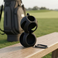 Silicone Golf Ball Holder Portable Double Golf Ball Holder Sports Accessory Easy to Clean Tear-Resistant for Golfers