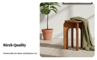 Vintage design Three-Legged Round Stool Multi-Purpose Low Seat Minimalist Design Indoor Furnishing Mortise and Tenon Joint for Cafe Owners, Homeowners, Interior Decorators, Dessert Shop, Living Room, Bedroom, Entryway