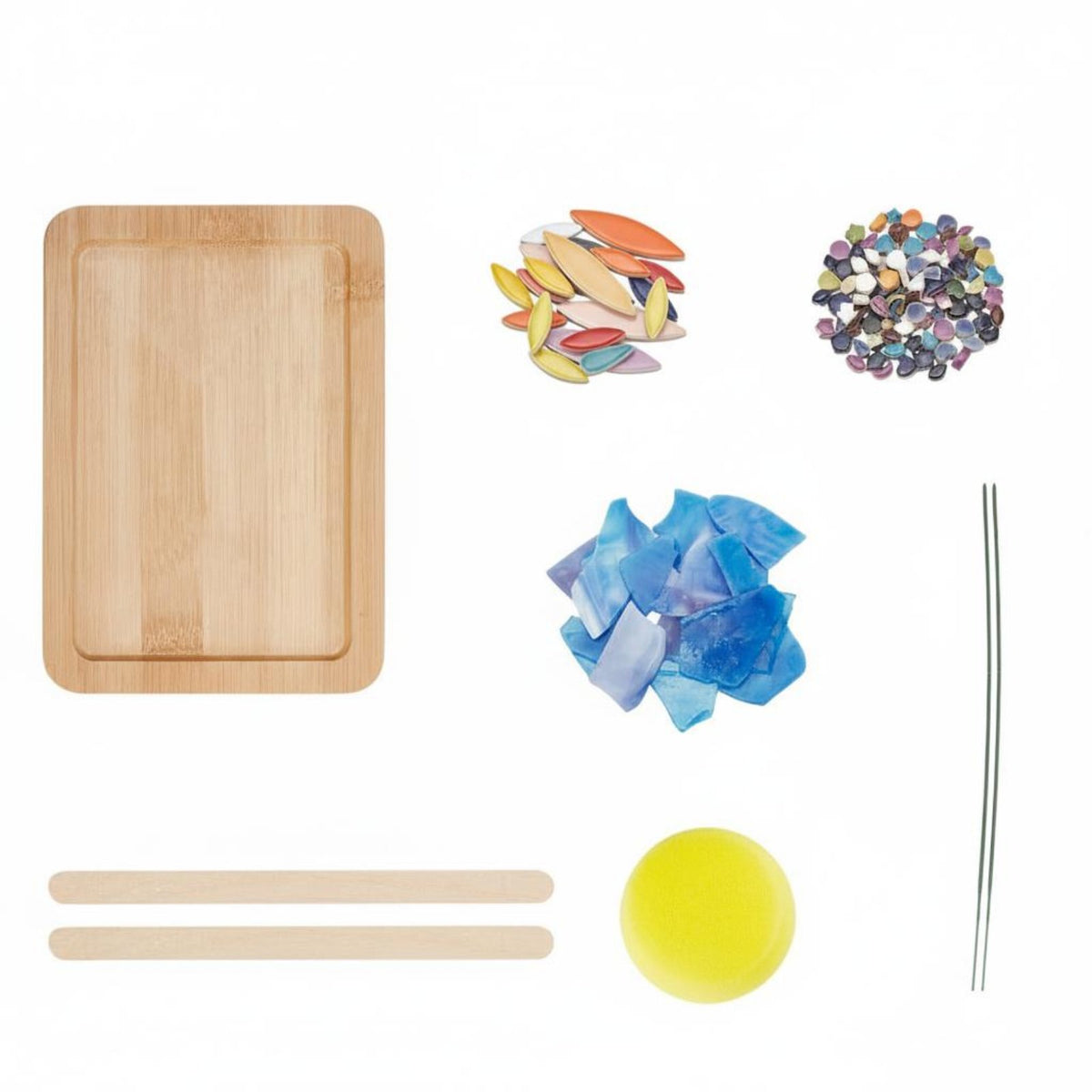 DIY Mosaic Coaster Kit Premium Material Handmade Coaster Making Set Variety of Shapes Wooden Base Mosaic Kit for Beginners, Teens, Tabletop Decoration