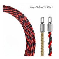 High Tensile Strength Coil Wire Threader Multiple Head Options Wire Fishing Tool Long-Lasting Electrician Cable Tape Wear-Resistant for Electricians, Professionals, Wall Conduits