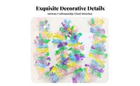 Easter Tinsel Garland Festive Atmosphere Colorful Holiday Tinsel Shiny Finish Colorful Shiny Garland for Kids, Homeowners, Birthday Parties, Indoor