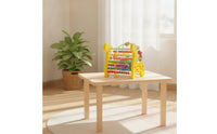 Wooden Abacus with Beads Colorful Wooden Counting Frame with Beads Bead Frame Hands-on Educational Toy Traditional