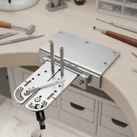 Jewelry Work Clamp Multifunction Bench-Mounted Clamp with Support Rods Jeweler's Vise Stainless Steel Jewelry Vise Aluminum