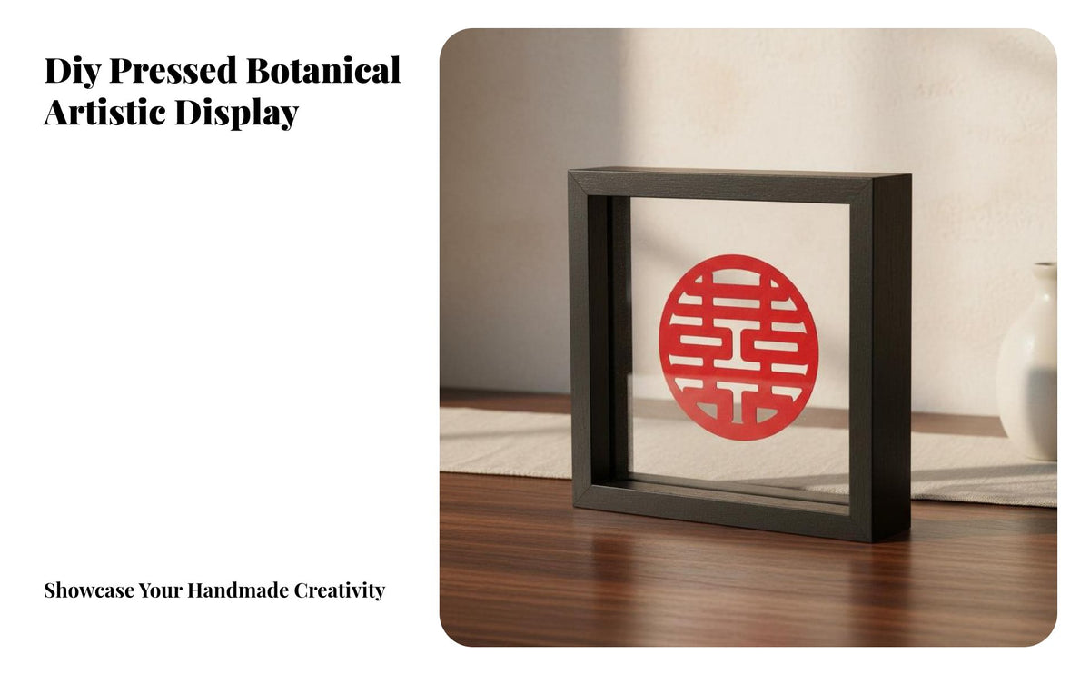 Double-Sided Glass Frame High Clearness Display Box Frame Freestanding House Decoration for Crafters, Collectors, Desktop, Office Desk, Living Room