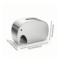 Elephant Figurine Tissue Box with Dispensing Slot Simple Desktop Elephant Figurine Tissue Box Holder Compact Container for Office
