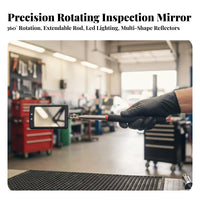 Vehicle Undercarriage Inspection Mirror Illuminated Telescoping Inspection Mirror Distortion-Clear Reflection