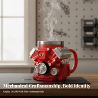 Novelty Gift V8 Engine Cup Resin Exterior V8 Engine Mug Sturdy for Mechanics, Engineers, Garage, Workshop, Workbench