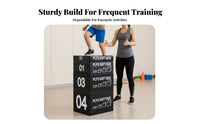4 Pieces Stackable Sections 4-Section Foam jumping platform Promotes bodily Fitness kids' Exercise equipment Colorful Gymnastics coach for Children, Preschoolers, Parents, Kindergarten, Early Learning center, Gym, Playroom