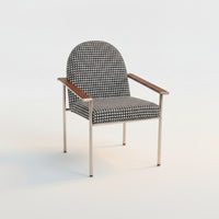 Upholstered Dining Chair Comfortable Upholstered Armchair Supportive Dining Chair for Bedroom