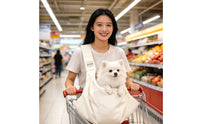 Crossbody Pet Pouch Storage Pockets Adjustable Shoulder Pet Carrier Front Pocket Cat Crossbody Bag for Travel, Outdoor, Shopping