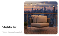 Rattan design 4-Piece Woven Sofa Group Weather-Resistant Outdoor Furniture Includes paddings Patio Seating Modern Design for Guesthouse managers, Hotel Owners, Garden, Balcony, rearyard, waterfront