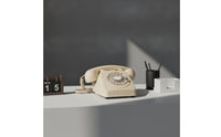 Rotary Desk Telephone Vintage-Style SIM Card Telephone Glossy Handsunrestricted for Home Decor, Office