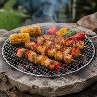 Round Portable Barbecue Grill Net for Home Outdoor Picnic and Japanese BBQ