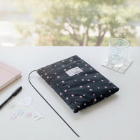 Patterned Cloth Book Sleeve Portable Book Cover with Bookmark Lightweight Soft for Readers, Students