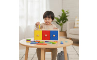 Child-Centered Wooden Color and Shape Sorter Hand-Eye Coordination Wooden Box with Drawers Matching Box with Drawers Learning for Homeschool