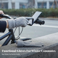 Fleece Lined Winter Gloves Elastic Wristbands Fleece Lined Warm Gloves Thermal Knit Hand Warmers Universal Fit Perfect Gift